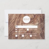 Rustic Wood Wedding RSVP-kaarten RSVP Kaartje (Voorkant)
