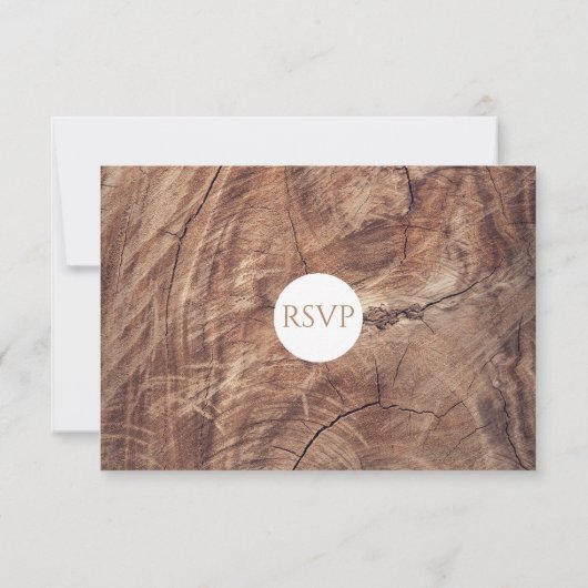 Rustic Wood Wedding RSVP-kaarten RSVP Kaartje (Achterkant)