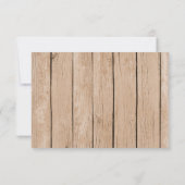 Rustic Wood Wedding RSVP Kaartje (Achterkant)