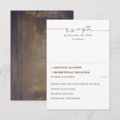 Rustic Wood Wedding RSVP Kaartje (Voorkant / Achterkant)