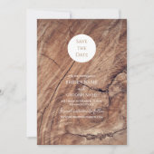Rustic Wood Wedding Save The Date (Voorkant)