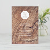 Rustic Wood Wedding Save The Date (Staand voorkant)