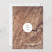 Rustic Wood Wedding Save The Date (Achterkant)