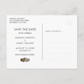 Rustic Wood Wedding Save the Date Briefkaart (Achterkant)