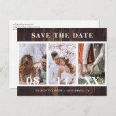 Rustic Wood Wedding Save the Date Briefkaarten (Voorkant / Achterkant)