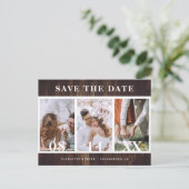 Rustic Wood Wedding Save the Date Briefkaarten (Staand voorkant)