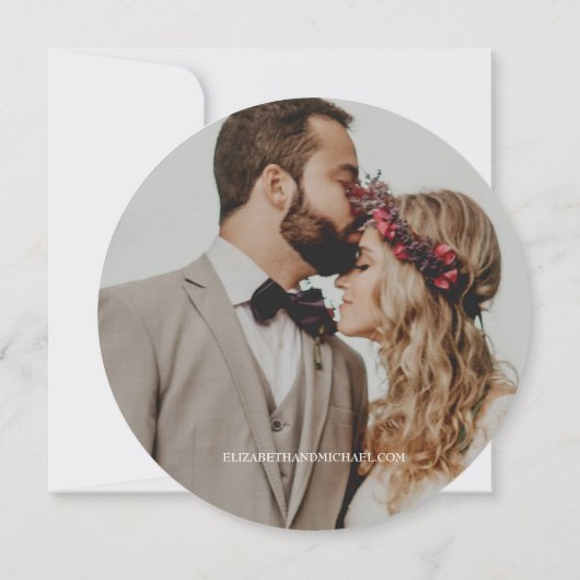 Rustic Wood Wedding Save the date Custom Photo Kaart (Achterkant)