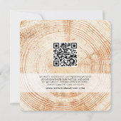 Rustic Wood Wedding Save the date met website Inv Kaart (Achterkant)