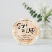 Rustic Wood Wedding Save the date met website Inv Kaart (Staand voorkant)