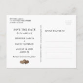 Rustic Wood Wedding Save the Date Photo Briefkaart (Achterkant)