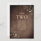 Rustic Wood Wedding Seating Chart (Voorkant)