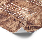 Rustic Wood Wedding Seating Chart Poster (Hoek)