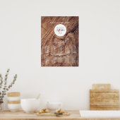 Rustic Wood Wedding Seating Chart Poster (Keuken)