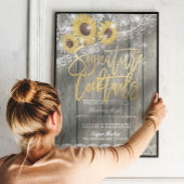 Rustic Wood Wedding Signature Cocktail Drink Menu Poster