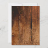 Rustic Wood Wedding Uitnodiging (Achterkant)