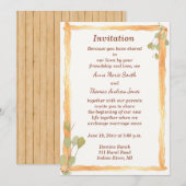 Rustic Wood Wedding Uitnodiging (Voorkant / Achterkant)