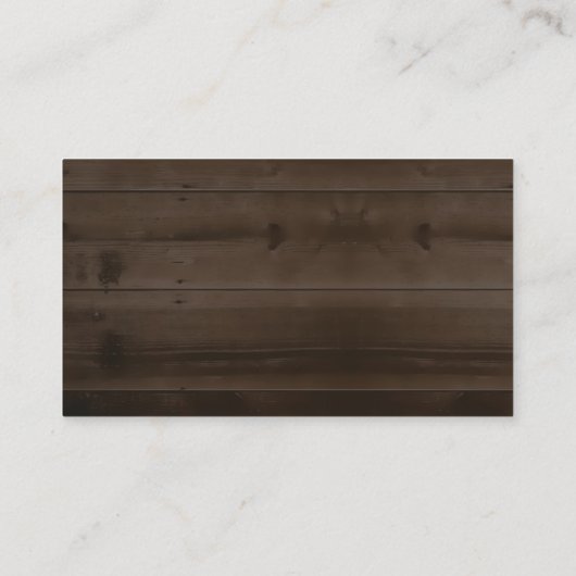 Rustic Wood Wedding Website Enclosure Kaart (Achterkant)