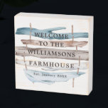 Rustic Wood Welcome Farmhouse personaliseren Houten Kist Print<br><div class="desc">Voeg uw eigen aangepaste tekst toe aan dit prachtige welkomstbord met bleke roestkleurige houten planken met waterverf in bleke witte, bruine en blauwe tinten. Gebruik het als een welkomstteken of iets anders dat u wilt omdat u alle vijf tekstgebieden kunt wijzigen om aan uw behoeften te voldoen. Geweldig uniek, bijpassend...</div>