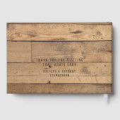 Rustic Wood Welcome Photo Persoonlijk Gastenboek (Achterkant)