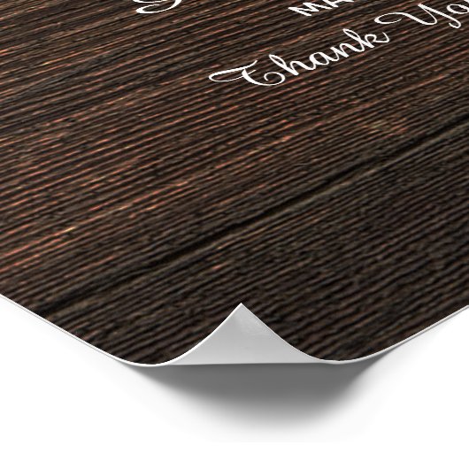 Rustic Wood Welcome Wedding Poster (Hoek)