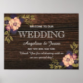 Rustic Wood Welcome Wedding Poster (Voorkant)