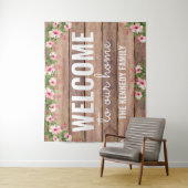 Rustic Wood Welkom bij ons persoonlijk Wandkleed (In situ)