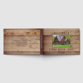 Rustic Wood Welkom Foto gepersonaliseerd gastboek Gastenboek (Volledig)