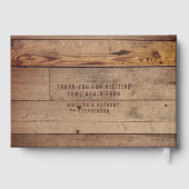 Rustic Wood Welkom Foto gepersonaliseerd gastboek Gastenboek (Achterkant)
