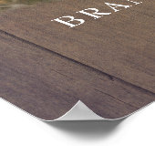 Rustic Wood - Welkomstbord voor je fotohuwelijk Poster (Hoek)