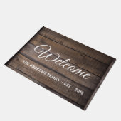 Rustic Wood Welkomstkalligrafie Doormat Deurmat (Schuin)