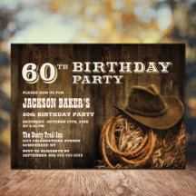Rustic Wood Western 60th Birthday Party