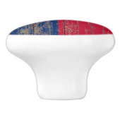 Rustic Wood Western Country Lone Star Texaanse vla Keramische Knop (Zijkant)