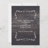 Rustic Wood Western Elegance Romantic Wedding Kaart (Achterkant)