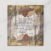 Rustic Wood westerne rode schuur land bruiloft Plaatskaartje (Buitenkant ongevouwen)