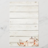 Rustic Wood White Cream zei dat ze Kaart zei (Achterkant)