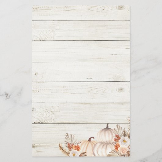 Rustic Wood White Cream zei dat ze Kaart zei (Achterkant)