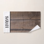 Rustic Wood White Farmhouse Barn Distress Bad Handdoek (Handdoek)