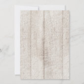 Rustic Wood White Floral Baby shower Brunch Kaart (Achterkant)