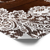 Rustic Wood & White Kanten Zoete 16 Foto Requisiet Poster (Hoek)