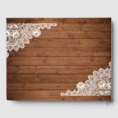 Rustic Wood & White Lace Bar Bat Mitzvah Gastenboek (Achterkant)