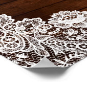 Rustic Wood & White Lace Birthday Photo Prop Poster (Hoek)