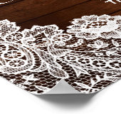 Rustic Wood & White Lace Jubileum Foto Prop Poster (Hoek)