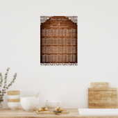 Rustic Wood & White Lace Seating Chart 20 Tables Poster (Keuken)