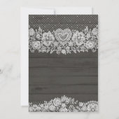 Rustic Wood & White Lace Sweet 16 Birthday Kaart (Achterkant)