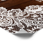 Rustic Wood & White Lace Vrijgezellenfeest Foto Pr Poster (Hoek)