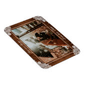 Rustic Wood & White Lace Wedding Magneet (Rechterzijde)