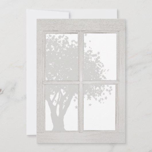 Rustic Wood Window Lijst Kaart (Achterkant)