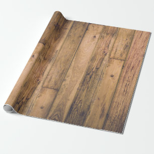 Rustic Wood Wooden Farmhouse Planks Barn Cadeaupapier
