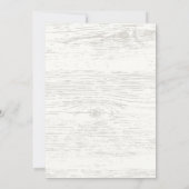 Rustic Wood Woodland One Boys Birthday Invitation Kaart (Achterkant)