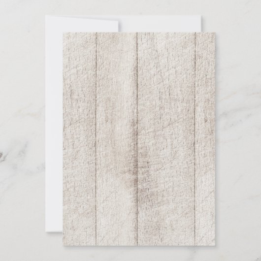 Rustic Wood Yellow Floral Baby shower Brunch Kaart (Achterkant)